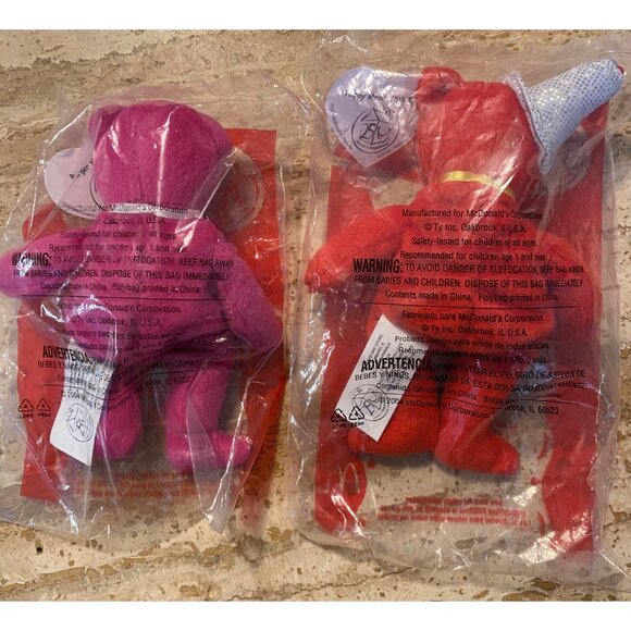 McDonalds Ty Beanie Babies Complete Set Of 3: Ronald Hamburglar & Nuggies The Be - Picture 10 of 13